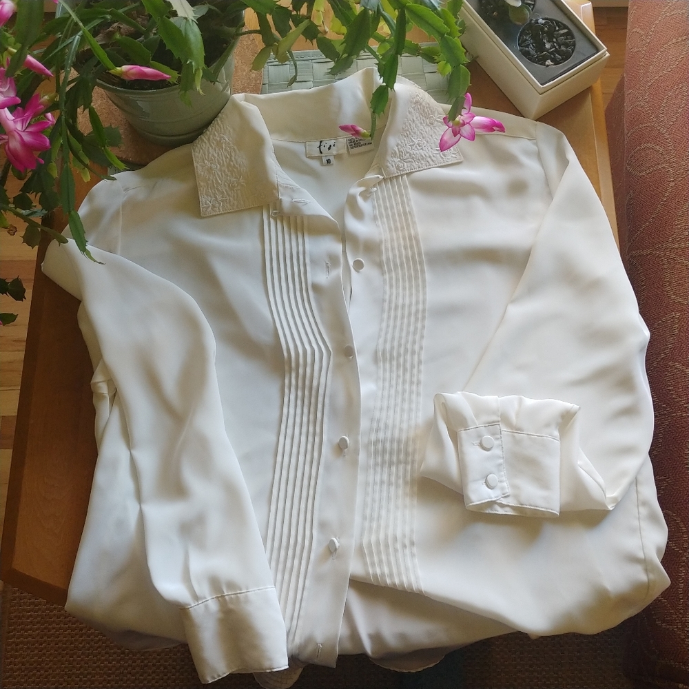 Cream Silky Blouse